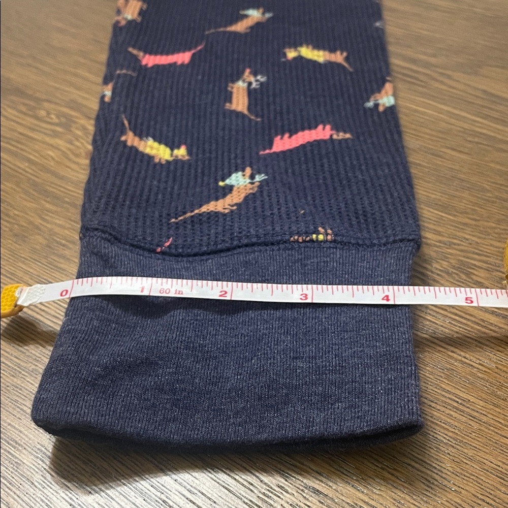 Old Navy Dark Blue Thermal Pajama Pants with Wiener Dog Pattern - Picture 6 of 6
